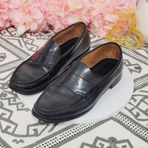 MEN'S 1936 Logan Weejun Flat Strap Leather Loafers Size 7